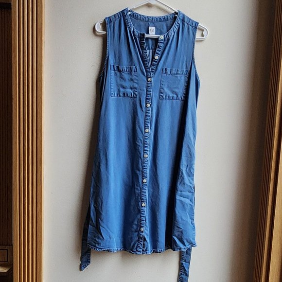 GAP Dresses & Skirts - GAP Sleeveless Button Down Denim Dress Size XS